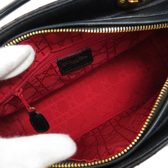 Christian Dior 2way Handbag Lambskin Black - Picture 5 of 9